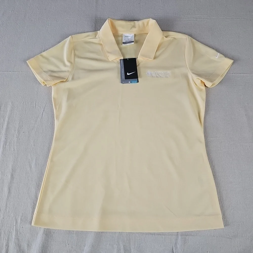 Nike Golf‎ Dri-Fit Womens Medium Polo Embroidered Lakeview Health Logo NWT